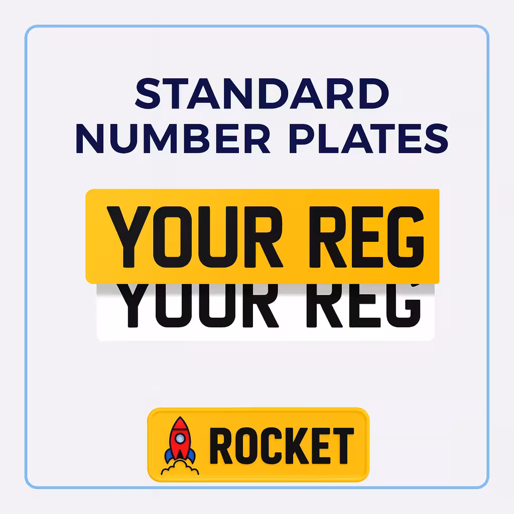 standard number plates